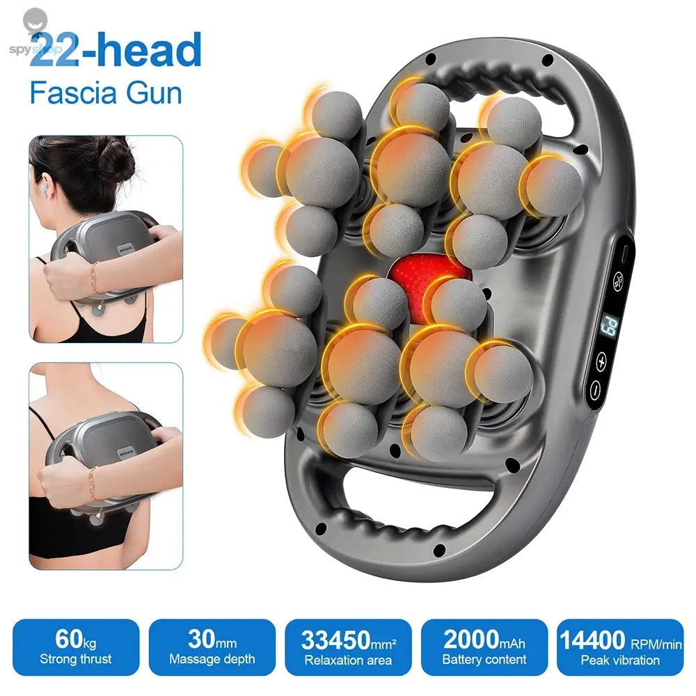 42-Heads Fascia Gun High-Frequency Vibration Body Massage Gun Back and Waist Massager Neck Shoulder Massager Muscle masajeador 