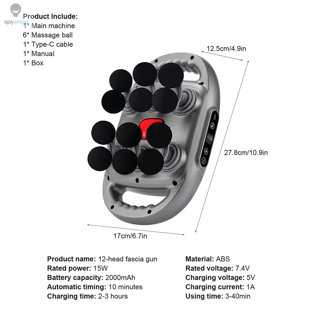 42-Heads Fascia Gun High-Frequency Vibration Body Massage Gun Back and Waist Massager Neck Shoulder Massager Muscle masajeador 