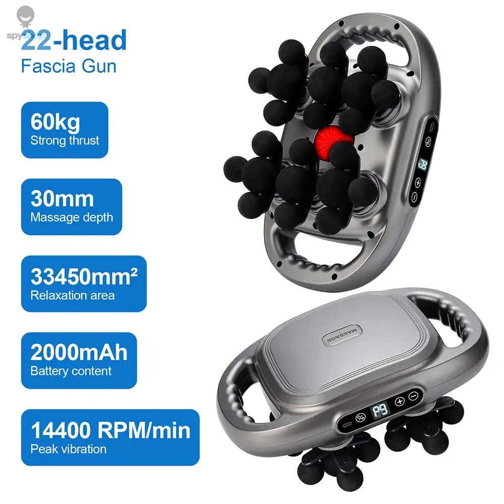 42-Heads Fascia Gun High-Frequency Vibration Body Massage Gun Back and Waist Massager Neck Shoulder Massager Muscle masajeador 