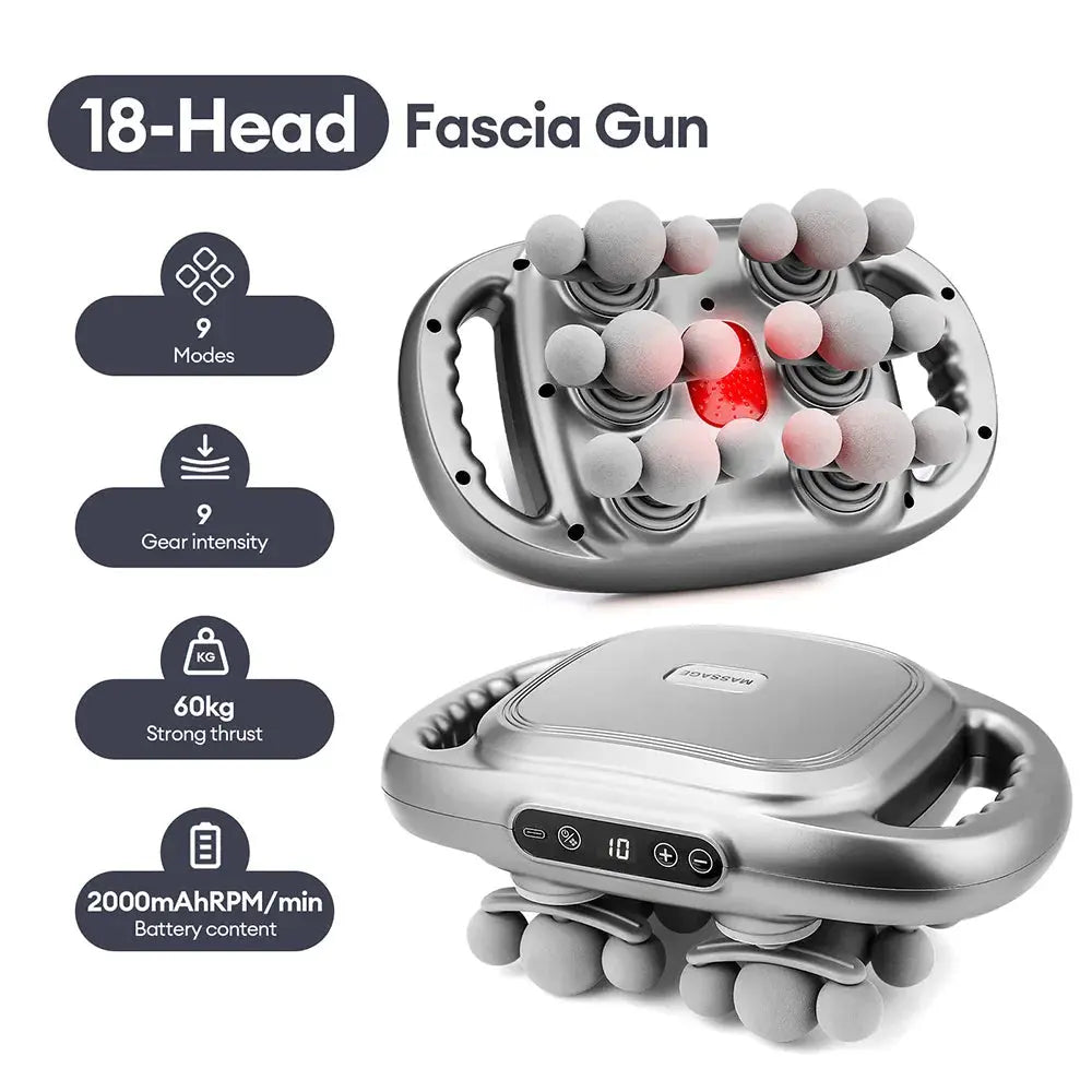 42-Heads Fascia Gun High-Frequency Vibration Body Massage Gun Back and Waist Massager Neck Shoulder Massager Muscle masajeador 