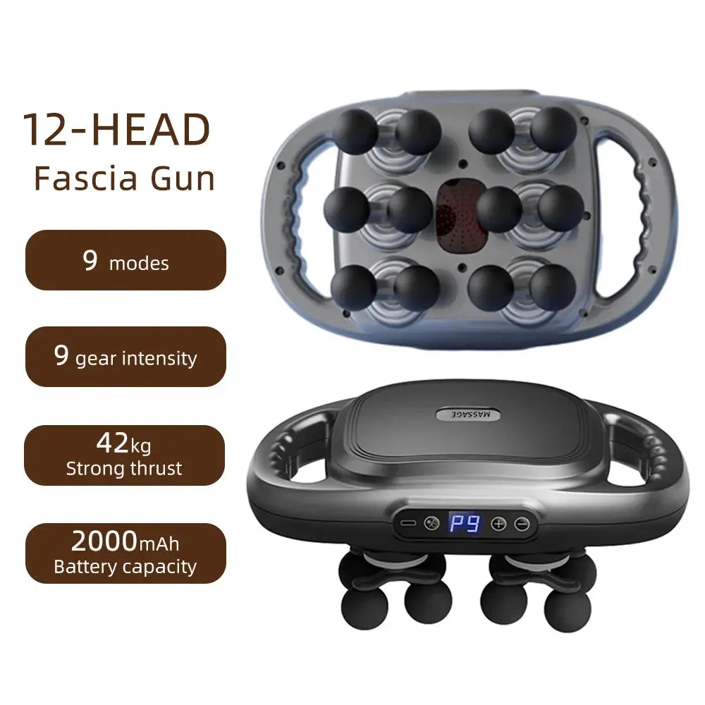 42-Heads Fascia Gun High-Frequency Vibration Body Massage Gun Back and Waist Massager Neck Shoulder Massager Muscle masajeador 