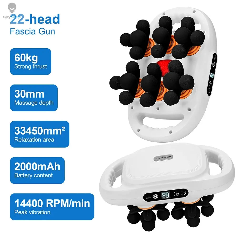 42-Heads Fascia Gun High-Frequency Vibration Body Massage Gun Back and Waist Massager Neck Shoulder Massager Muscle masajeador 