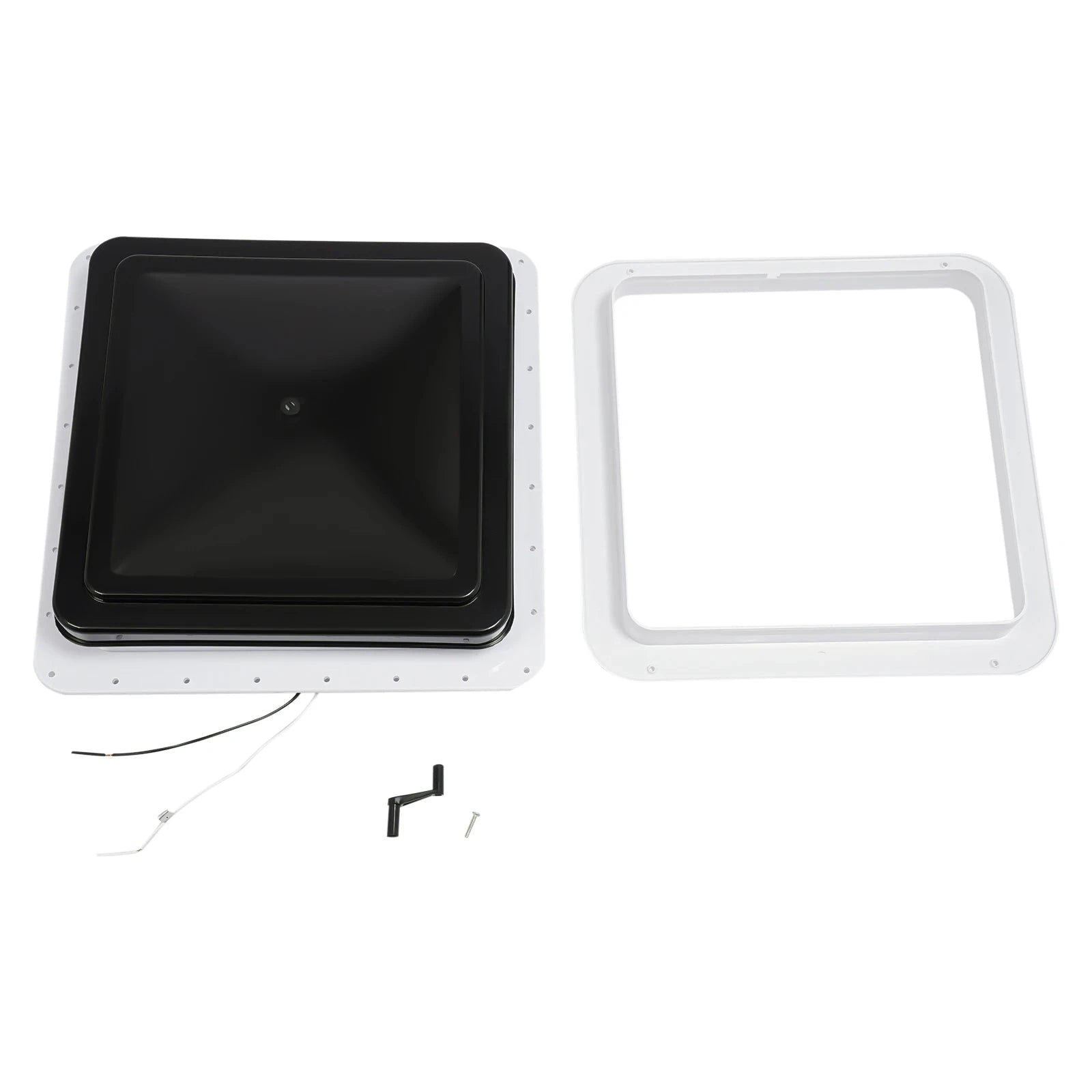 42x42cm RV Roof Vent Skylight with Insect Screen-Black and White / Germany