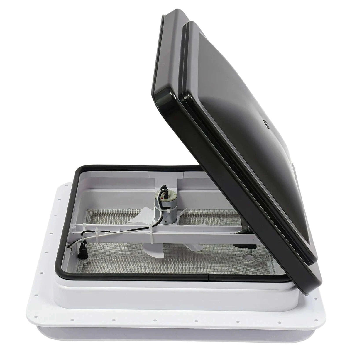 42x42cm RV Roof Vent Skylight with Insect Screen-Black and White / Germany