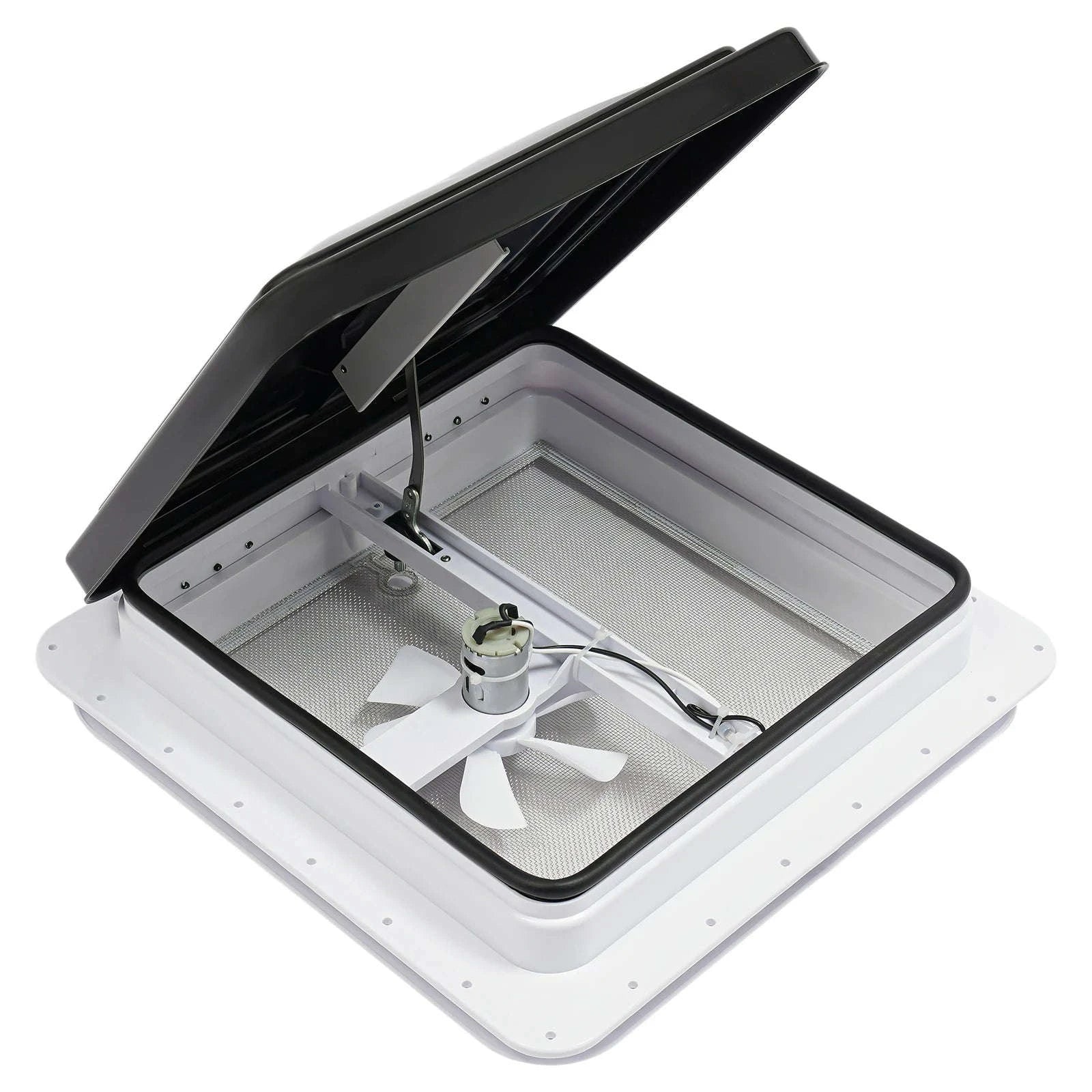 42x42cm RV Roof Vent Skylight with Insect Screen-Black and White / Germany