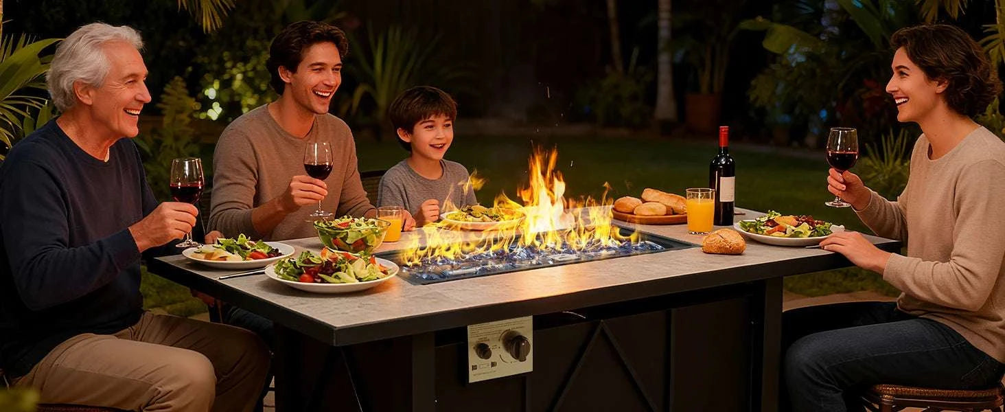 43-Inch Propane Fire Pit Table 50,000 BTU Outdoor Patio Heater-black / United States