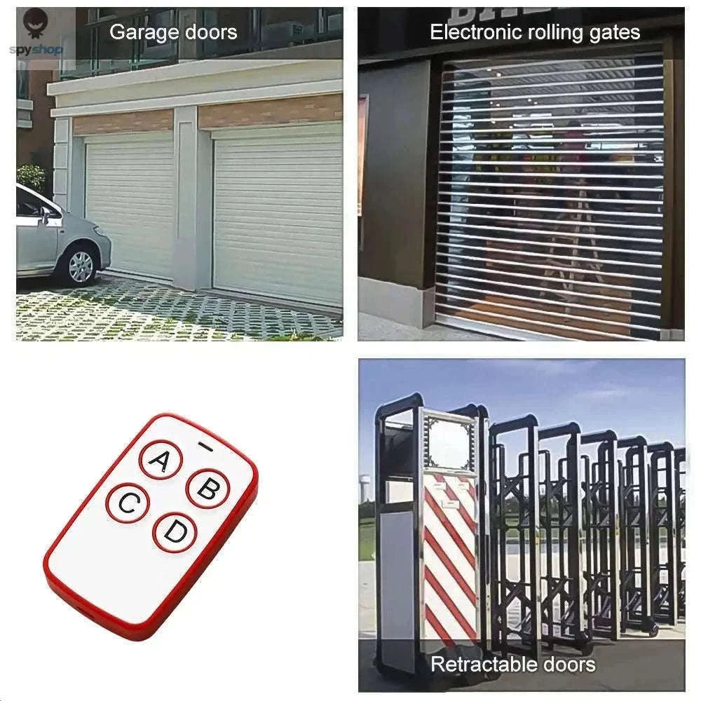 433MHz Garage Door Remote Duplicator 4-Button Keychain Control-RED