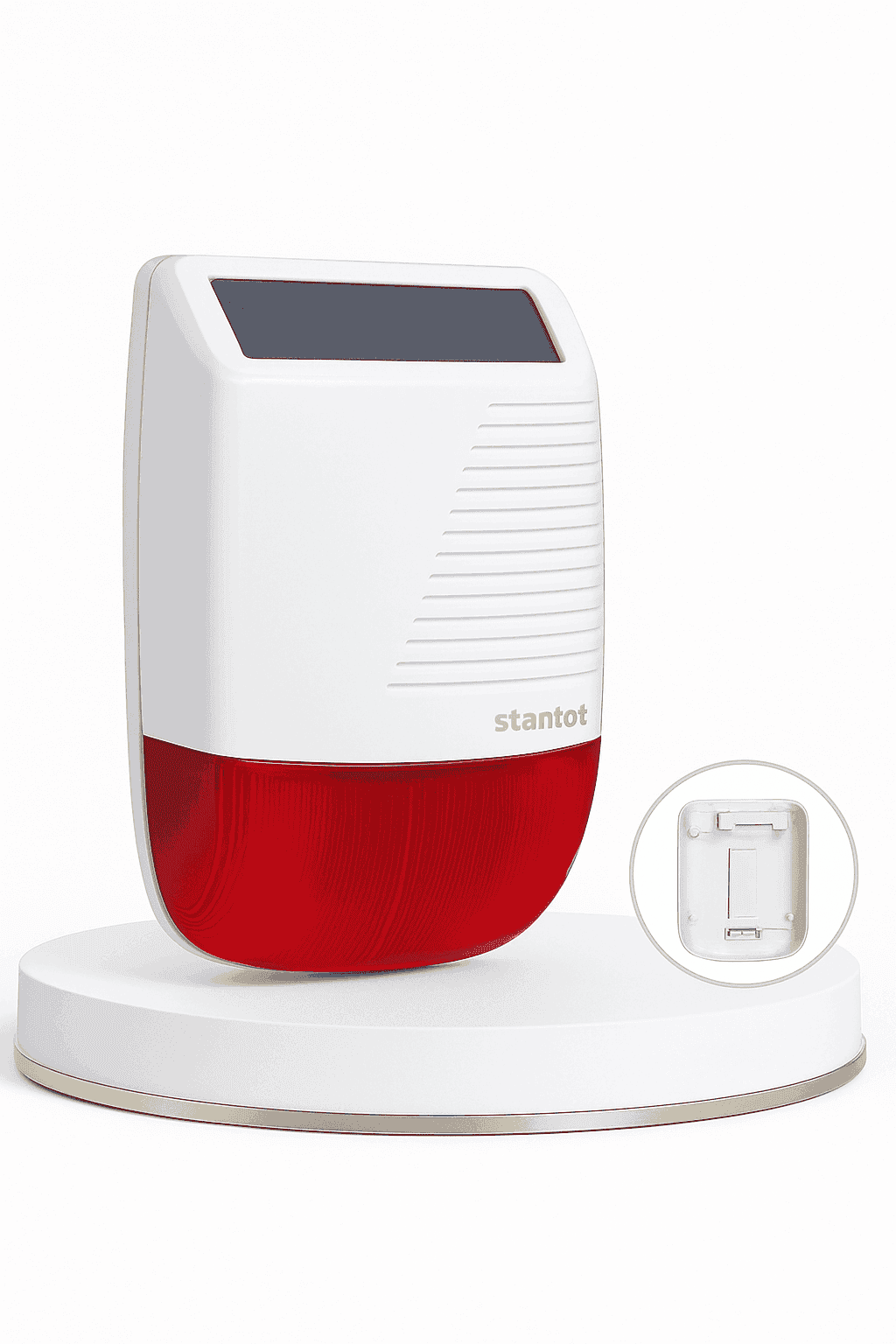 433MHz Outdoor Solar Wireless Siren for Perimeter Security-Red