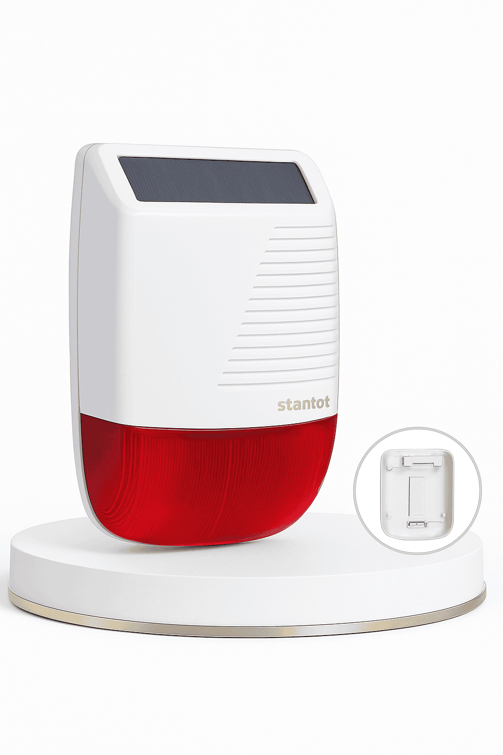 433MHz Outdoor Solar Wireless Siren for Perimeter Security-Red