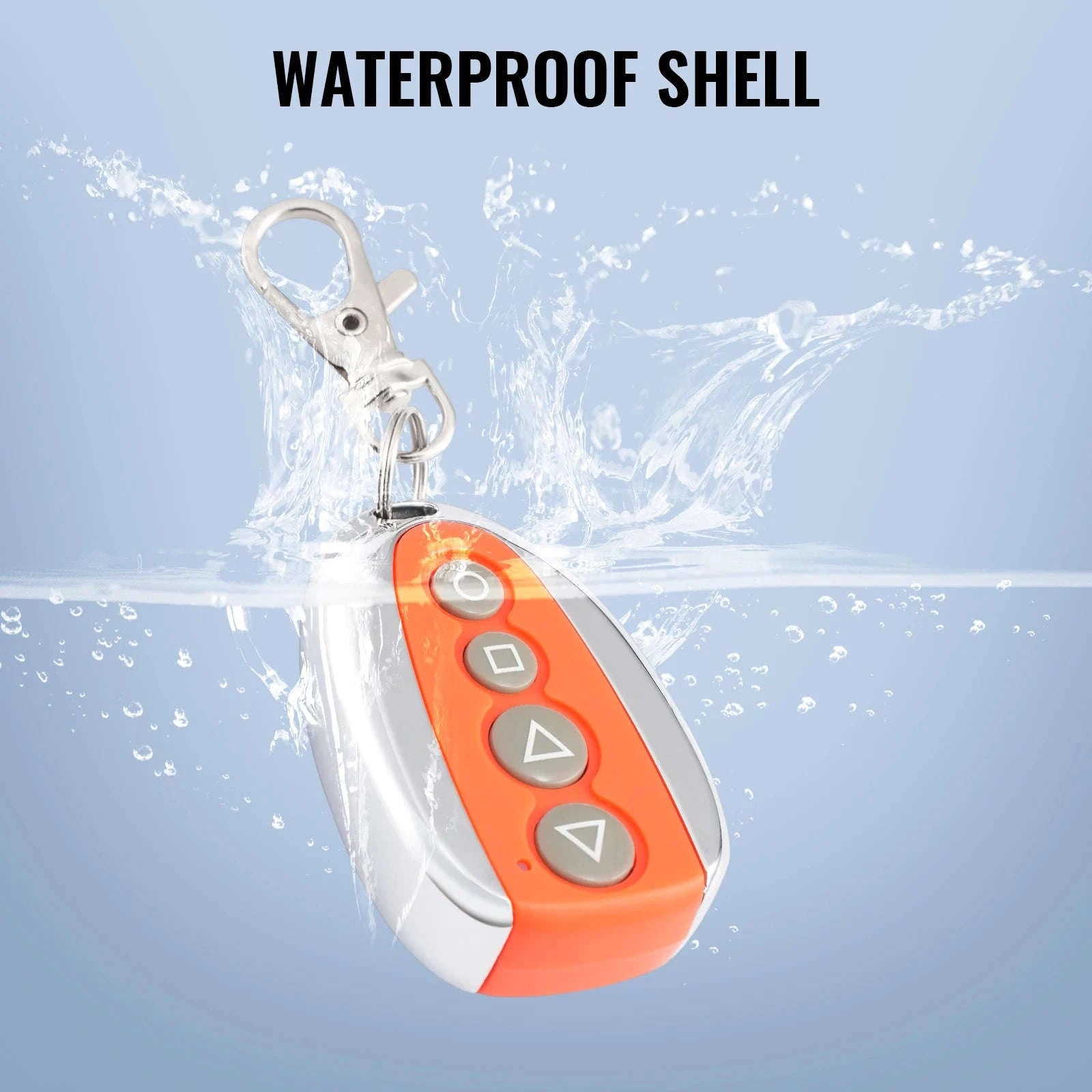 433MHz Sliding Gate Remote with 4 Buttons & 131ft Range-Orange / United States