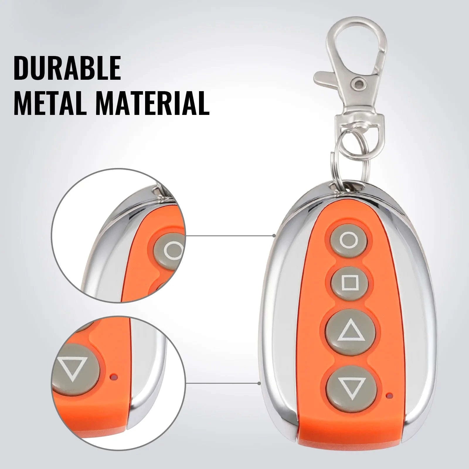 433MHz Sliding Gate Remote with 4 Buttons & 131ft Range-Orange / United States