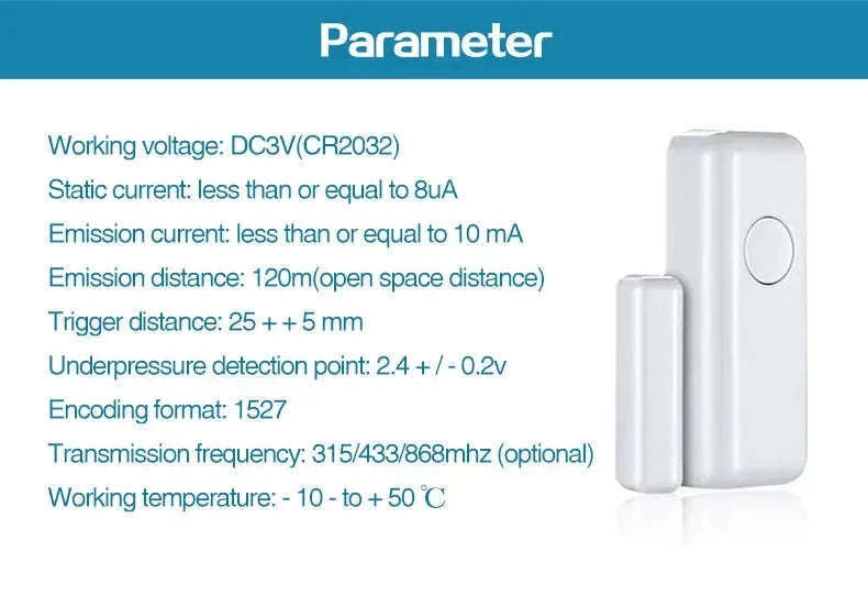 433MHz Wireless Door Sensor for Instant Open-Entry Alerts-1.
