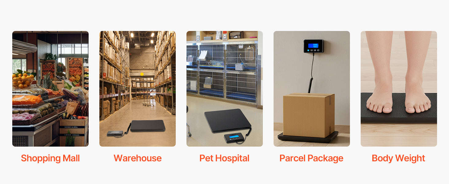 440 lbs Digital Postal Scale with Hold and Tare Function-440LBS / United States