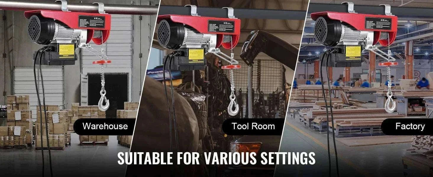 440lb Wireless Electric Hoist with Remote, 40ft/20ft Lift System-440lbs / GERMANY
