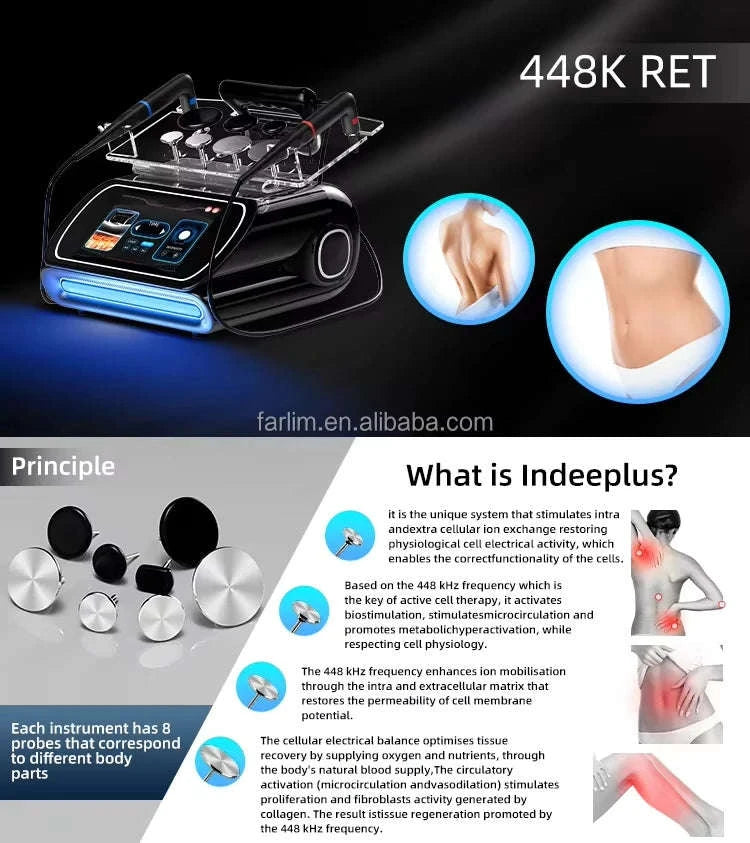 448KHz Circulation Thermal Penetration Beauty Machine-extra  service / Canada / 220 V