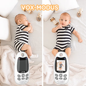BOIFUN Baby Monitor with Camera, VOX, Night Vision, 2.4 GHz