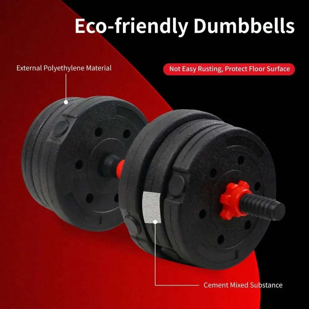 44LB Adjustable Dumbbell & Barbell Set for Home Strength Training-United States / as illustrated