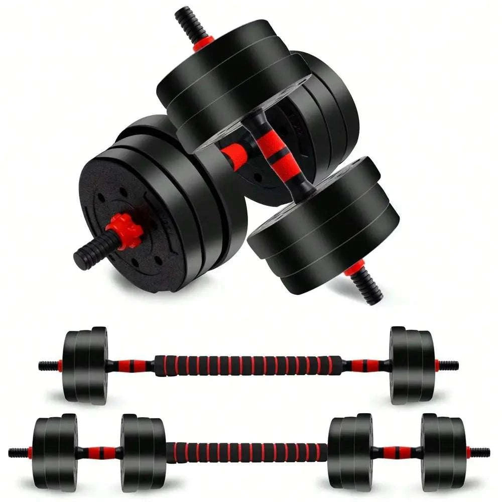 44LB Adjustable Dumbbell & Barbell Set for Home Strength Training-United States / as illustrated