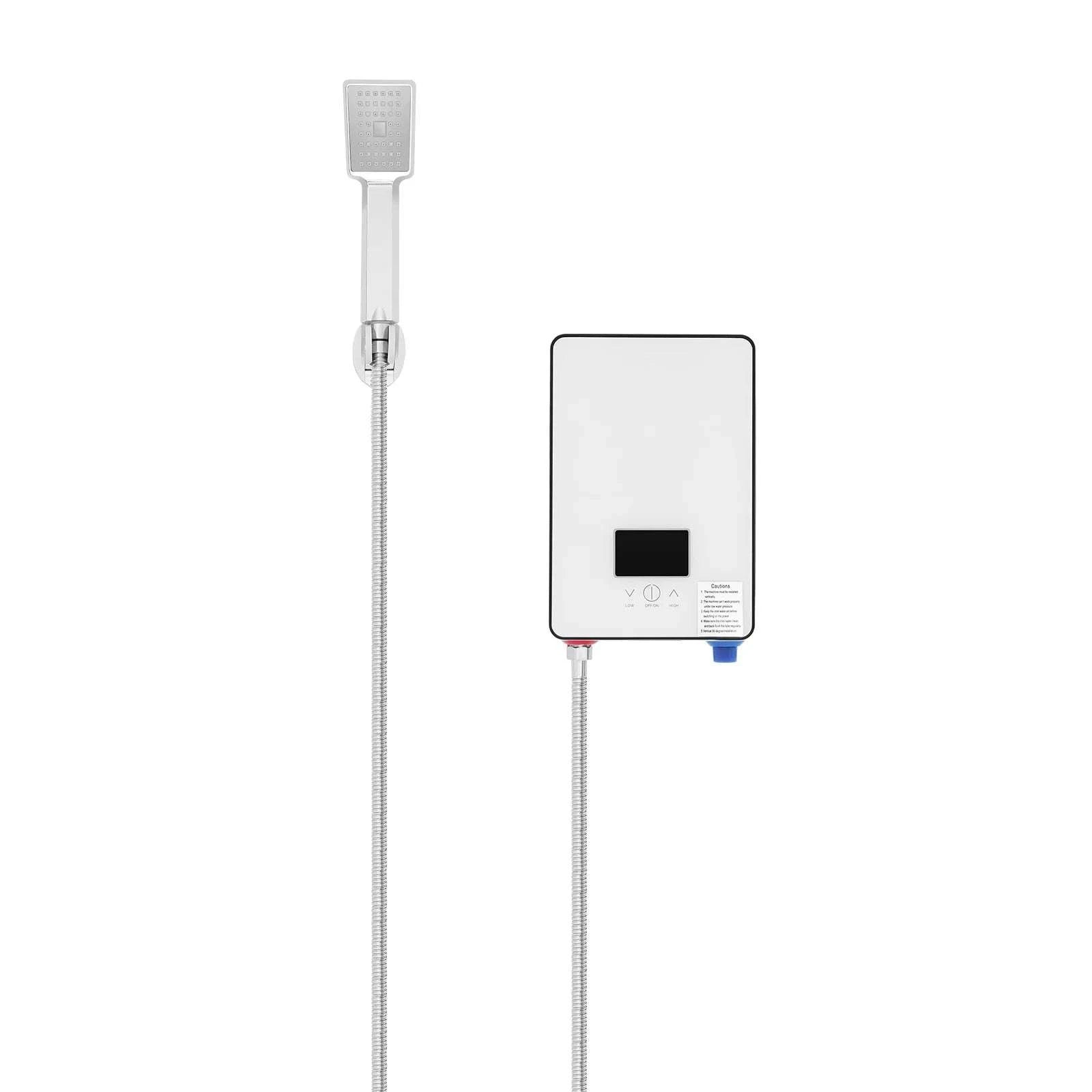 4500W Instant Electric Water Heater with LED Touch & Shower Kit-white / United States
