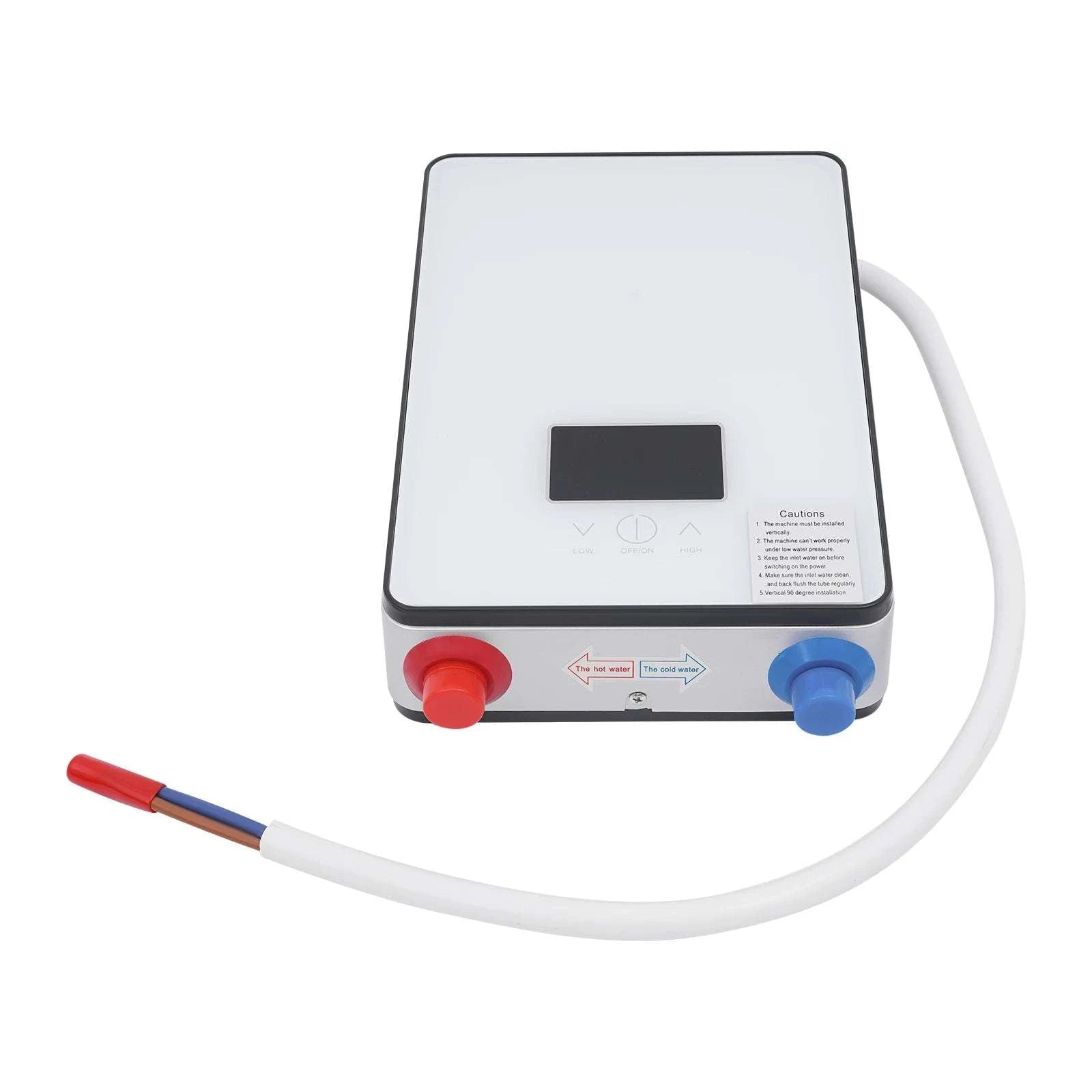 4500W Instant Electric Water Heater with LED Touch & Shower Kit-white / United States