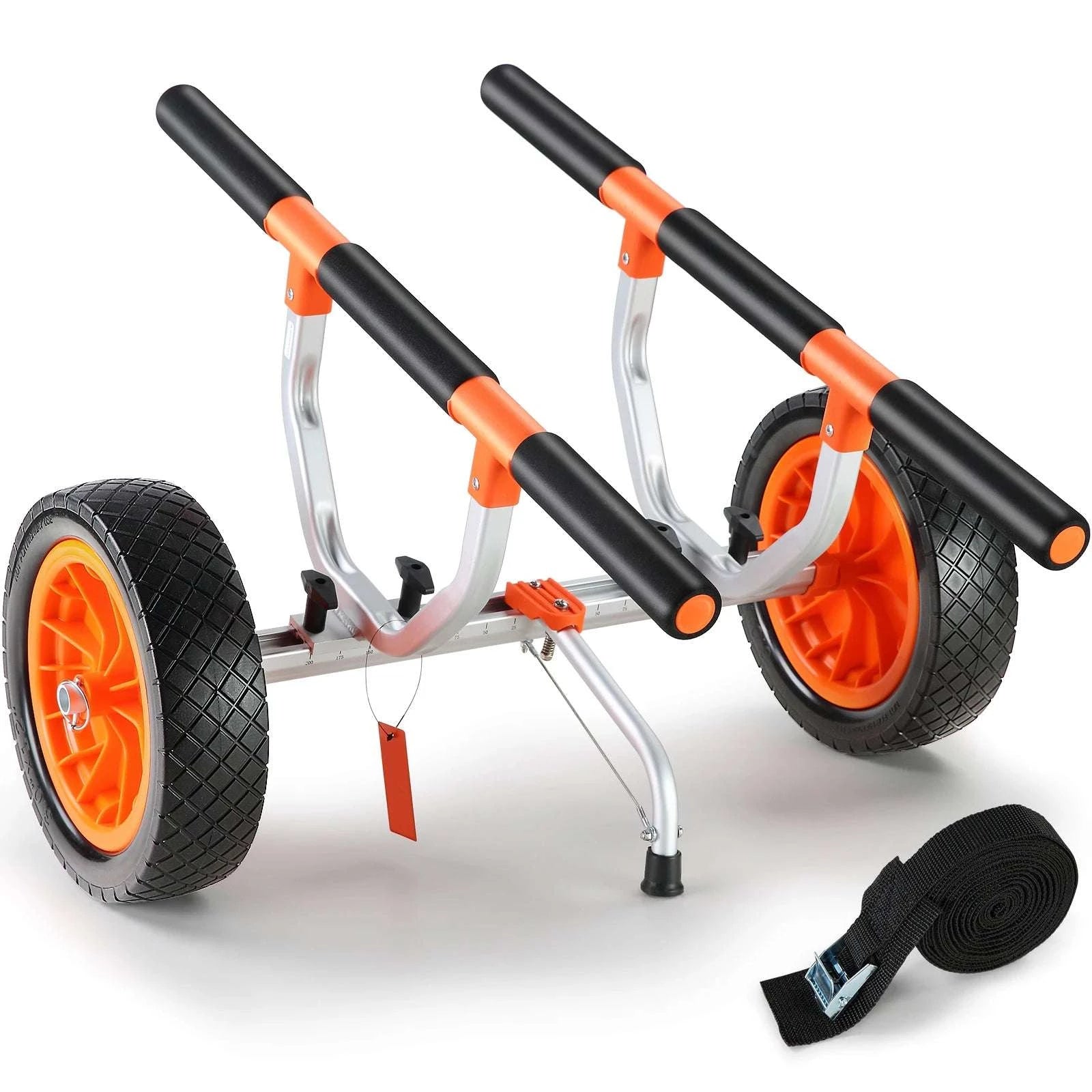450lbs Kayak Cart with 12'' Solid Tires & Adjustable Width-GERMANY