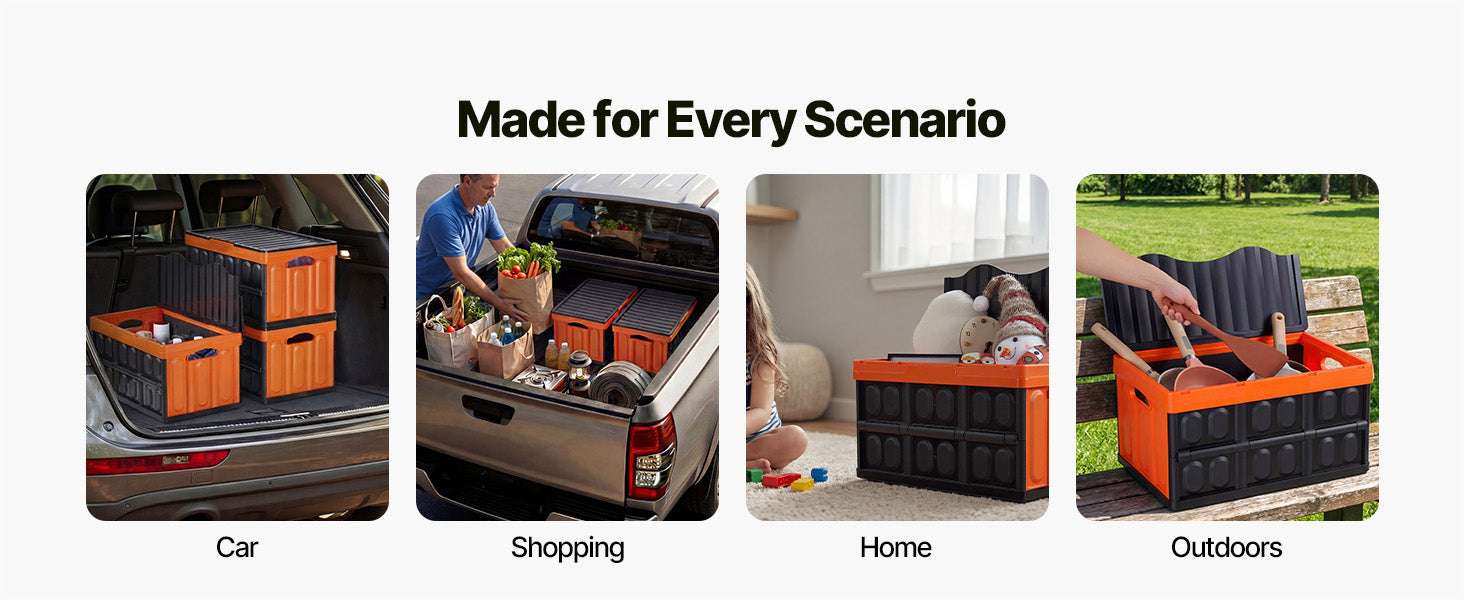45L Collapsible Storage Bins (3 Pack) Stackable Crates with Lids-45L / United States