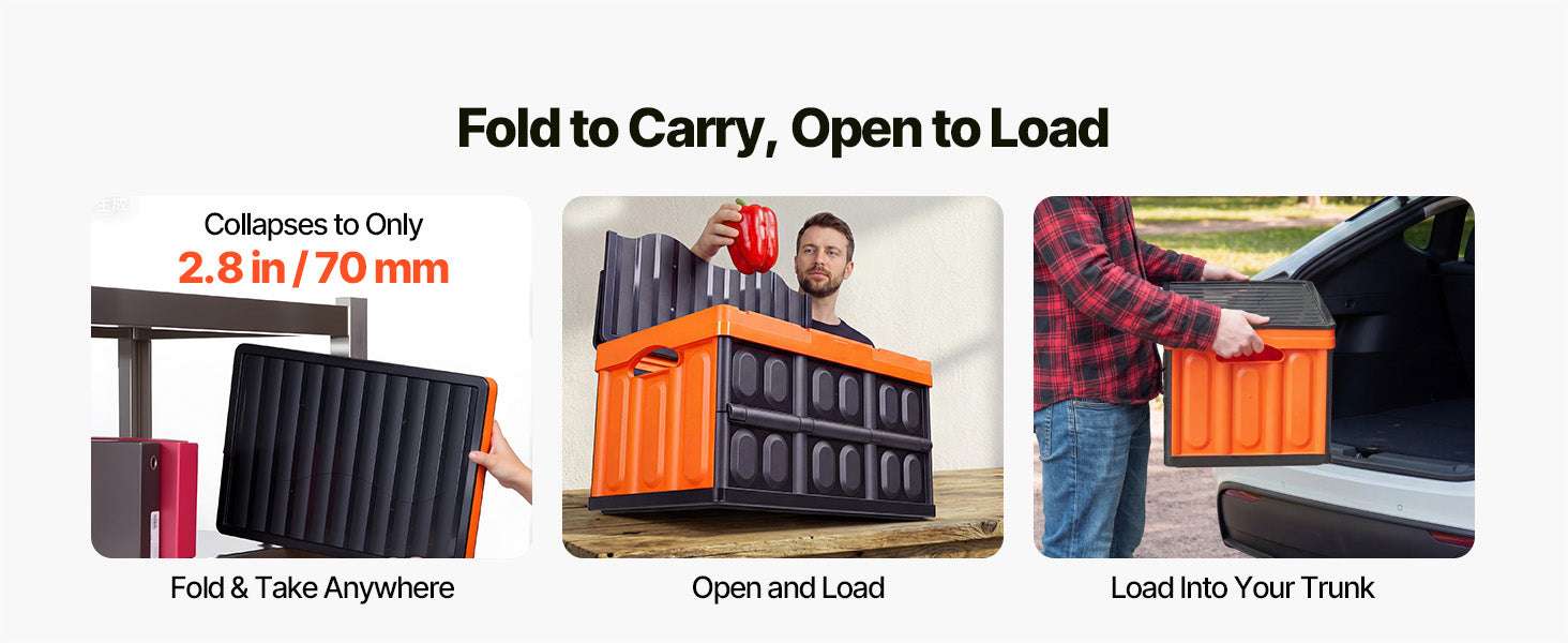 45L Collapsible Storage Bins (3 Pack) Stackable Crates with Lids-45L / United States
