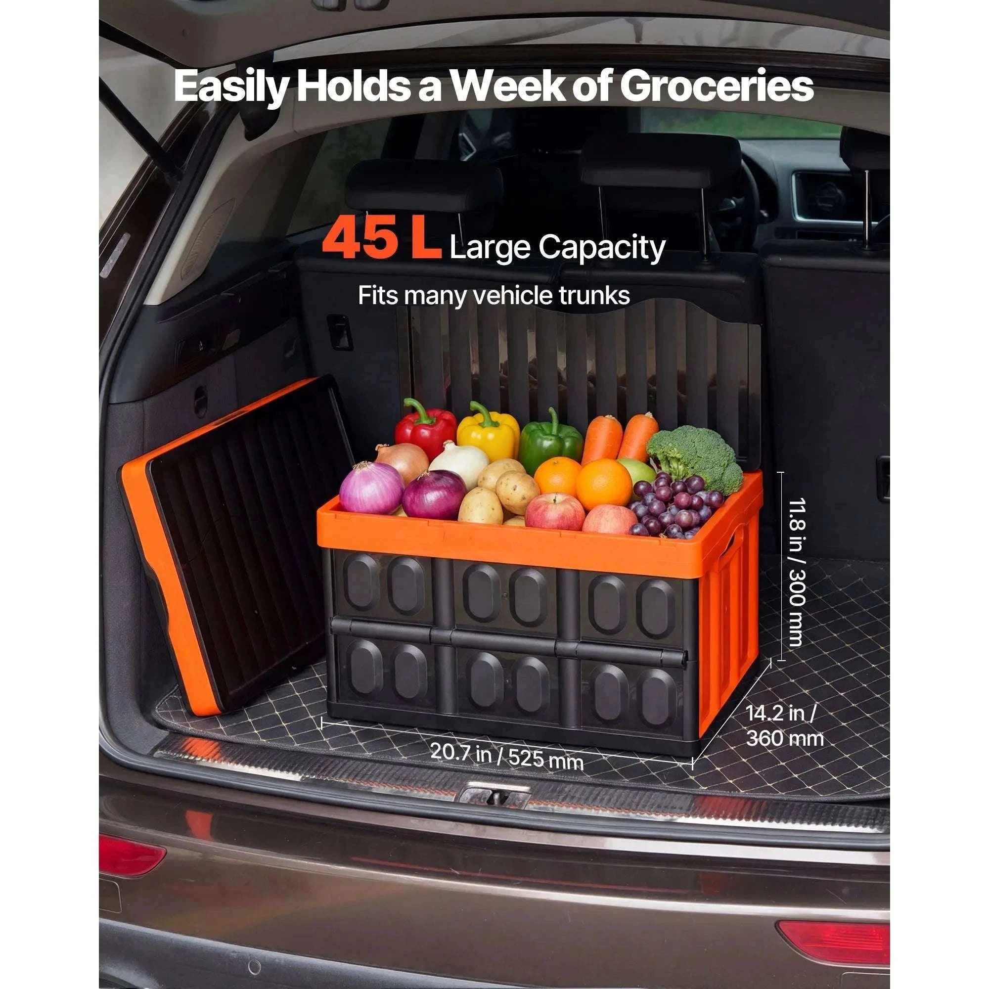 45L Collapsible Storage Bins (3 Pack) Stackable Crates with Lids-45L / United States