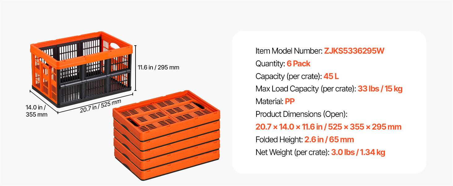 45L Collapsible Storage Bins with Handles – Stackable Folding Basket Set-3PCS / CZECH REPUBLIC