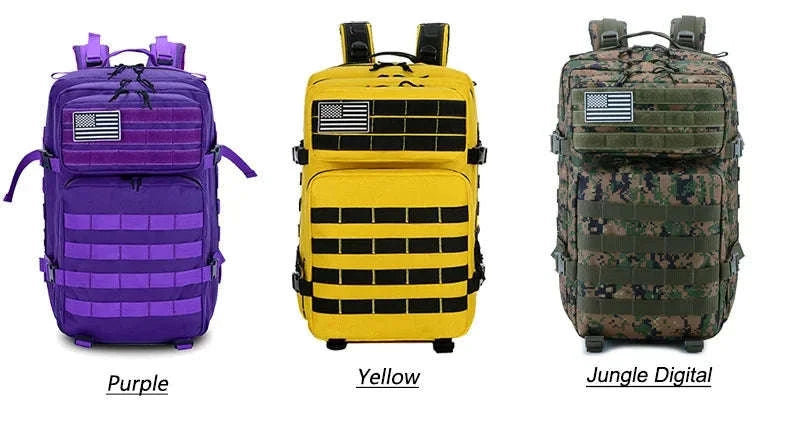 45L Large Capacity Tactical Backpack-Black / United States