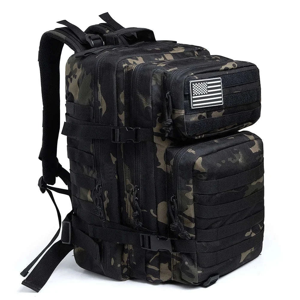 45L Large Capacity Tactical Backpack-Black / United States
