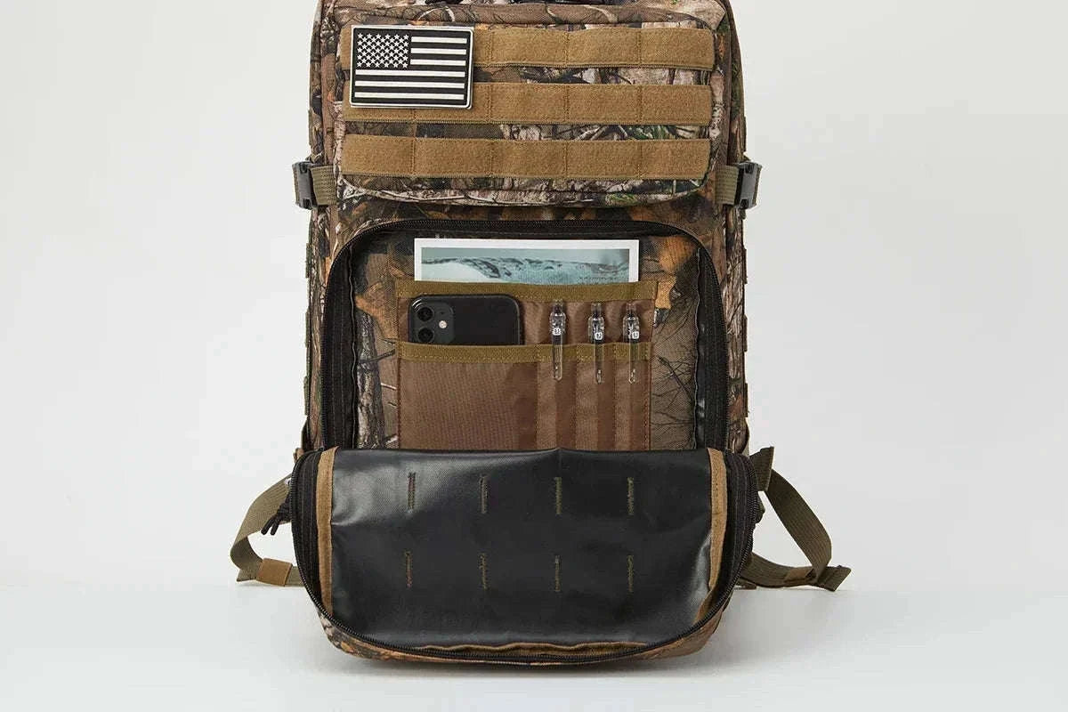 45L Tactical Backpack for Hiking, Camping and Hunting-Red / Poland