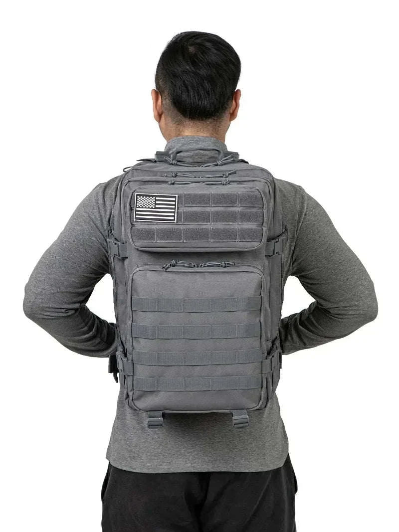 45L Tactical Backpack for Hiking, Camping and Hunting-Red / Poland