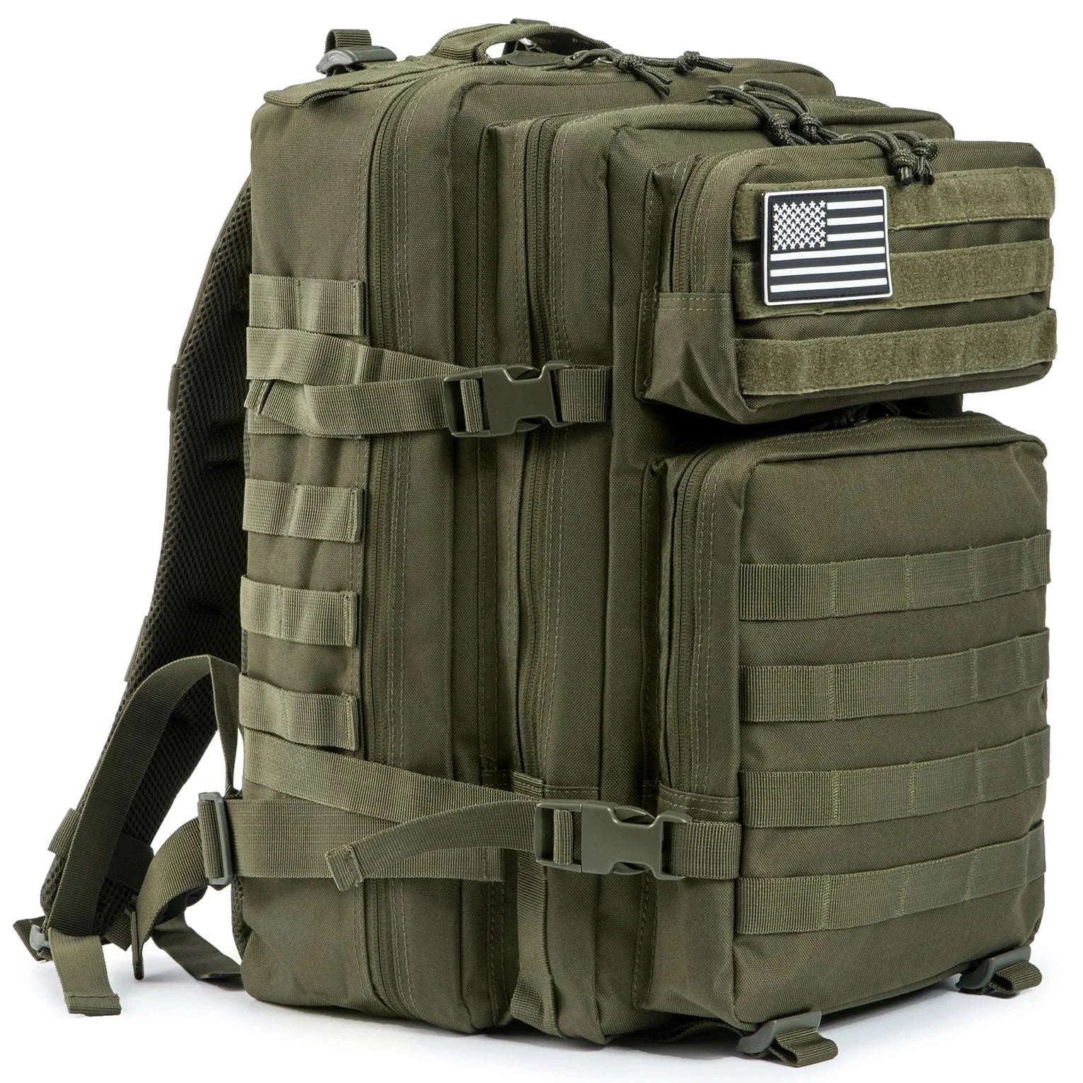 45L Tactical Backpack Large Capacity Outdoor Rucksack-Red Plaid / spain