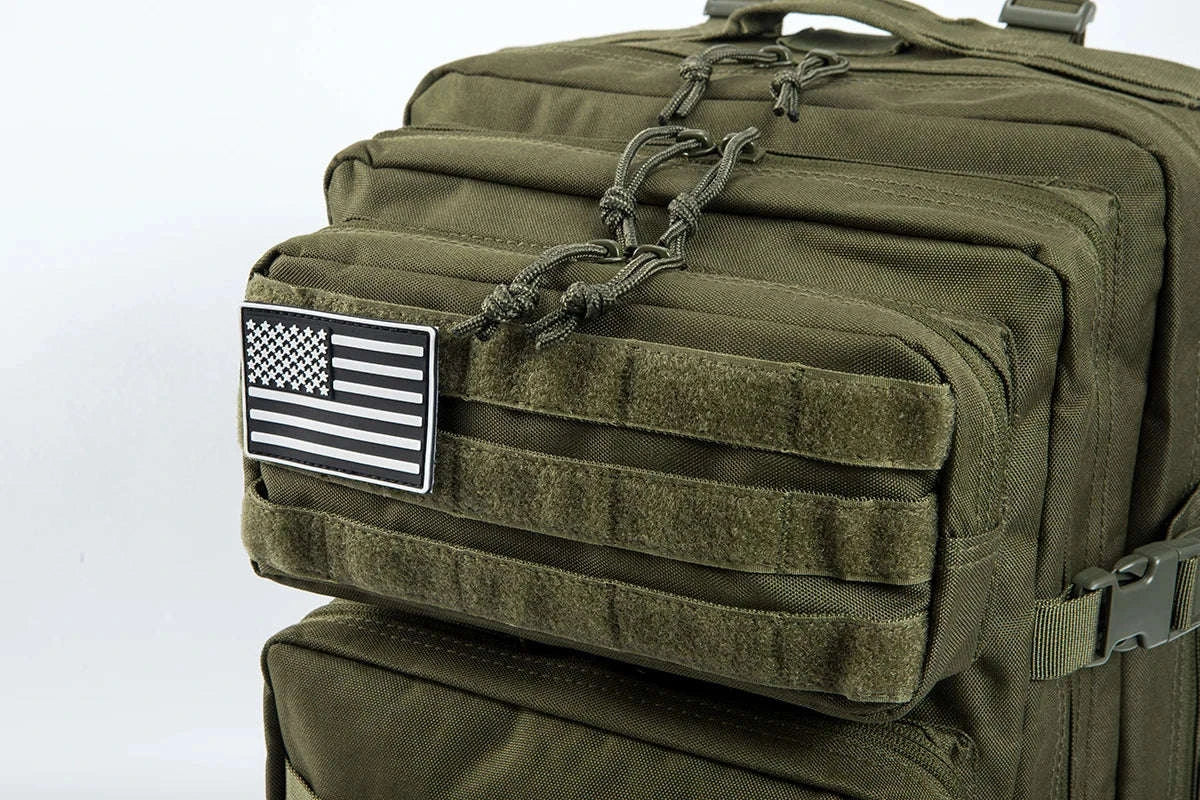45L Tactical Backpack Large Capacity Outdoor Rucksack-Red Plaid / spain