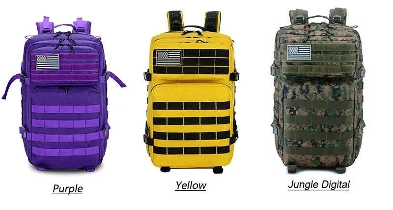 45L Tactical Backpack Large Capacity Outdoor Rucksack-Red Plaid / spain