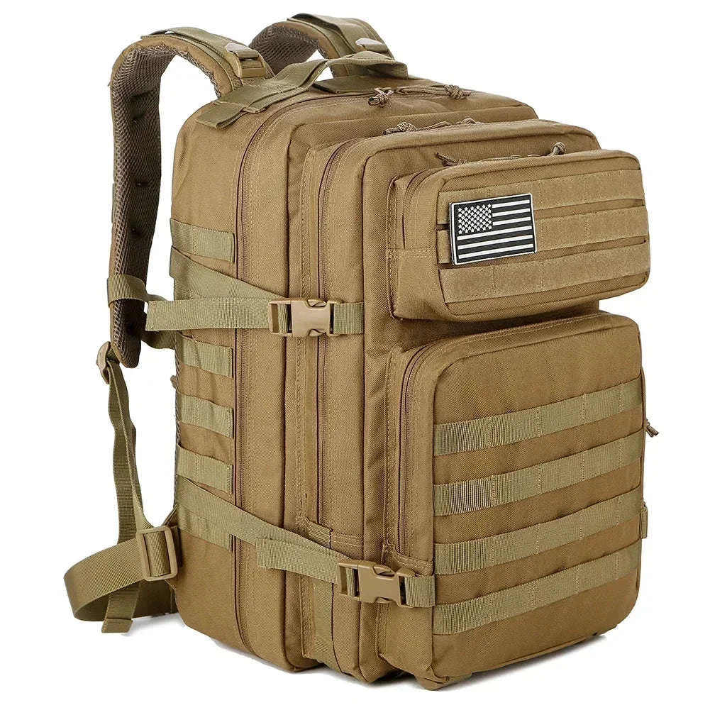 45L Tactical Backpack Large Capacity Outdoor Rucksack-Red Plaid / spain