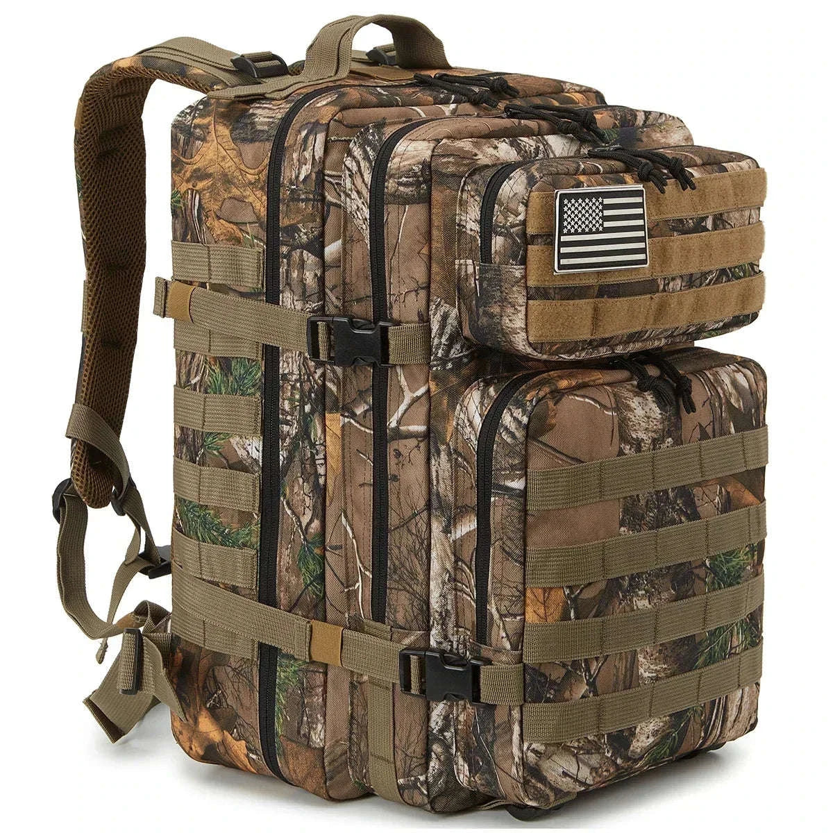 45L Tactical Backpack Large Capacity Outdoor Rucksack-Red Plaid / spain