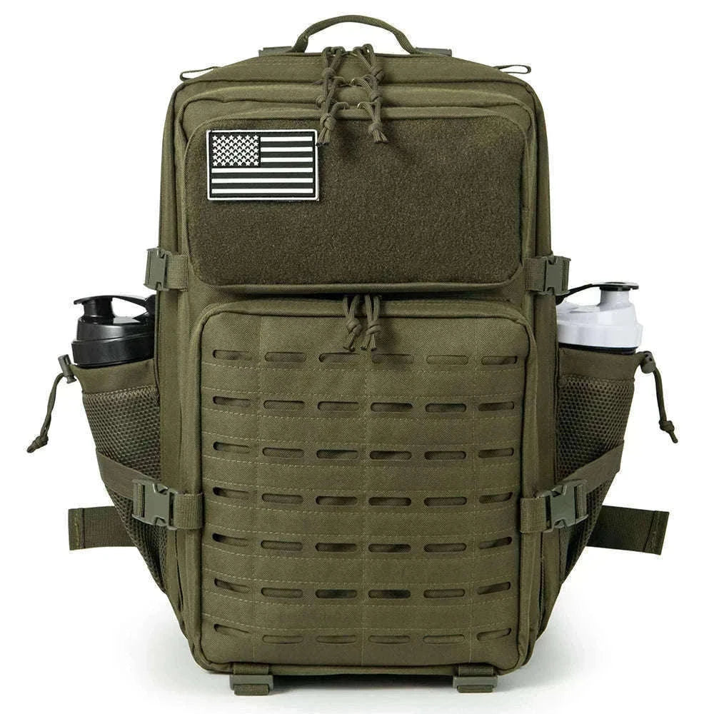 45L Tactical Backpack with Double Cup Holder-Khaki / United States