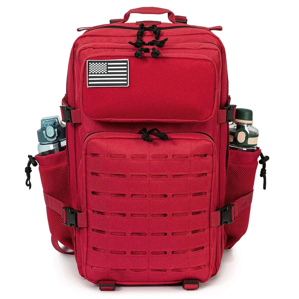 45L Tactical Backpack with Double Cup Holder-Khaki / United States