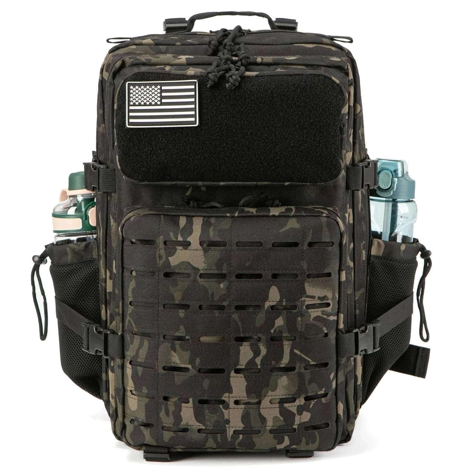 45L Tactical Backpack with Double Cup Holder-Khaki / United States