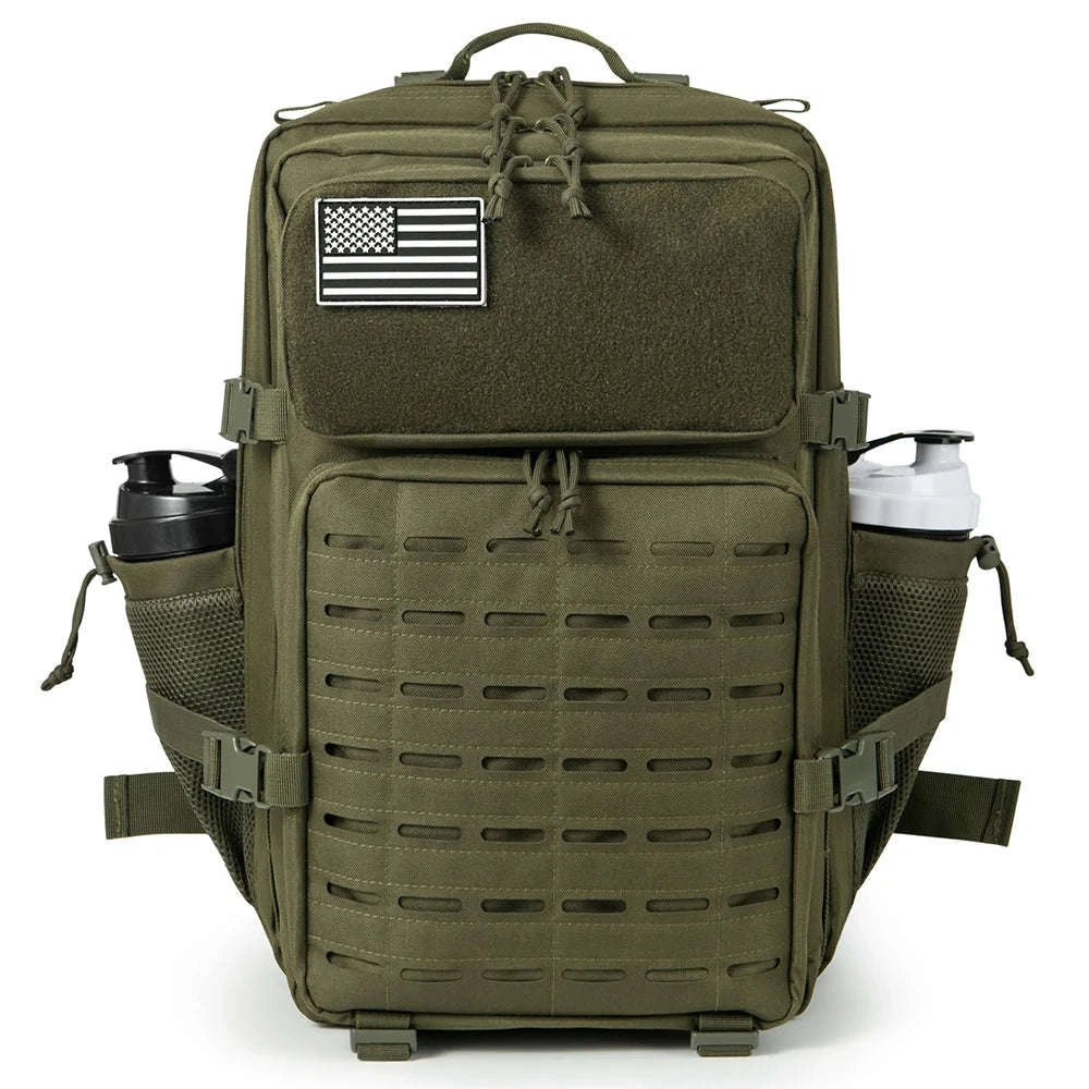 45L Tactical Backpack with Double Cup Holder-Khaki / United States
