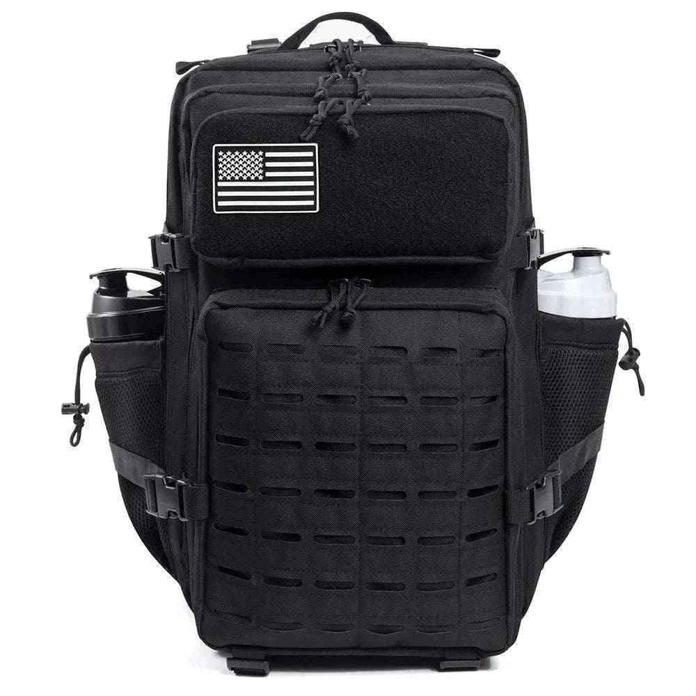 45L Tactical Backpack with Double Cup Holder-Khaki / United States