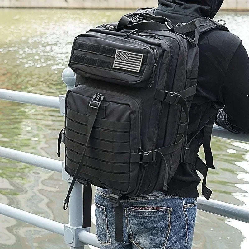 45L Tactical Backpack with Molle System-Khaki / United Kingdom