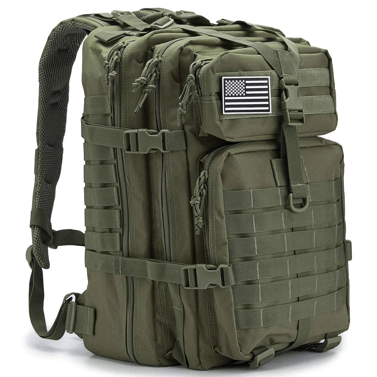45L Tactical Backpack with Molle System-Khaki / United Kingdom