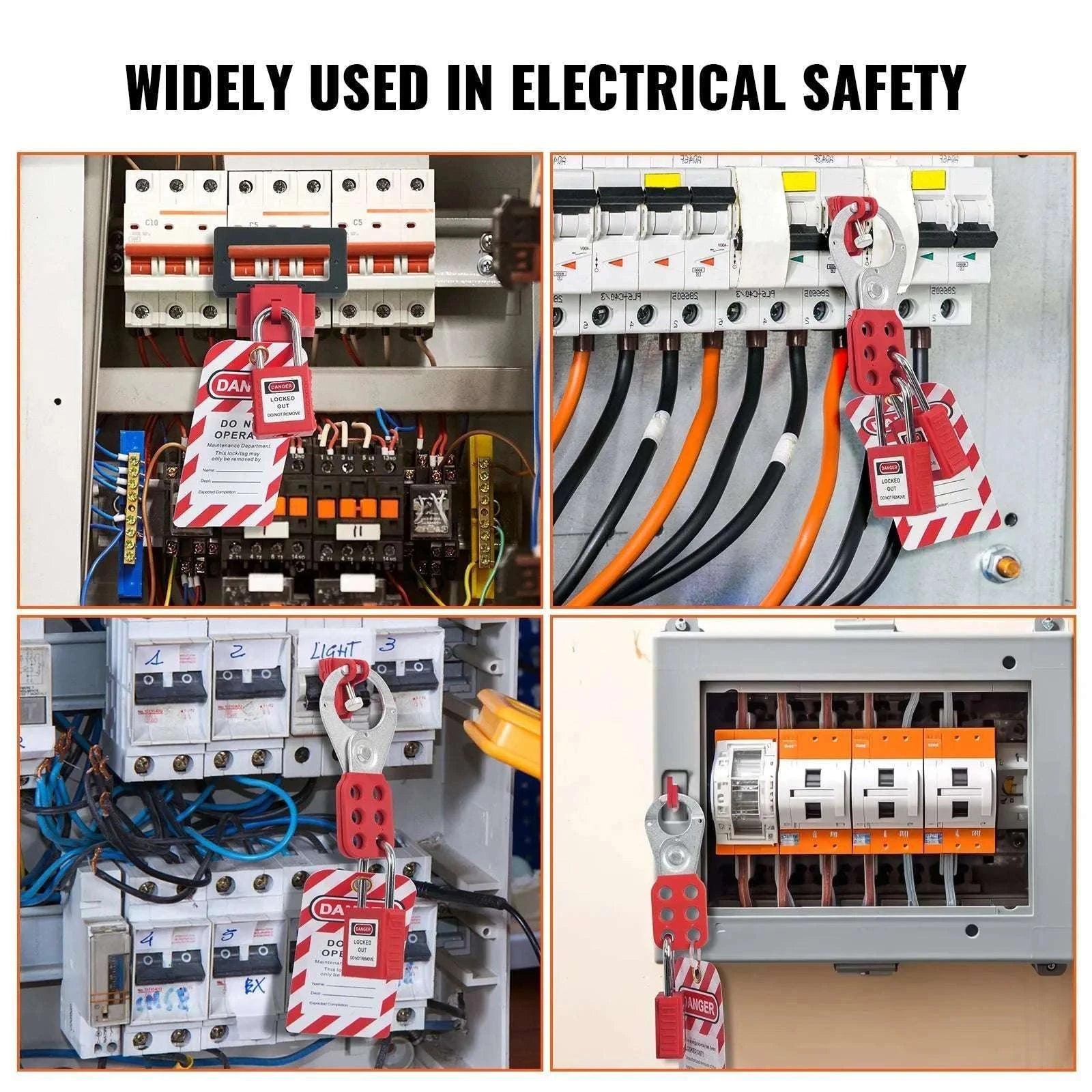 47-Piece Electrical Lockout Tagout Kit with Padlocks, Hasps & Tags-47pcs / United States