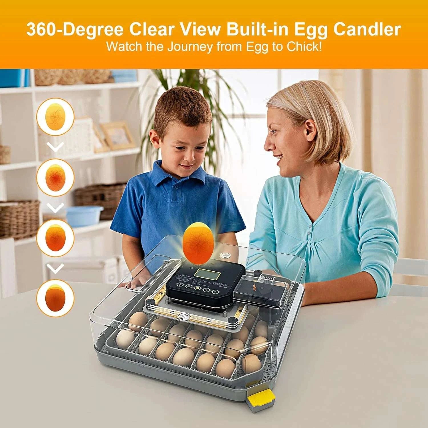 48 Egg Incubator with Auto Temperature & Humidity Control-United States