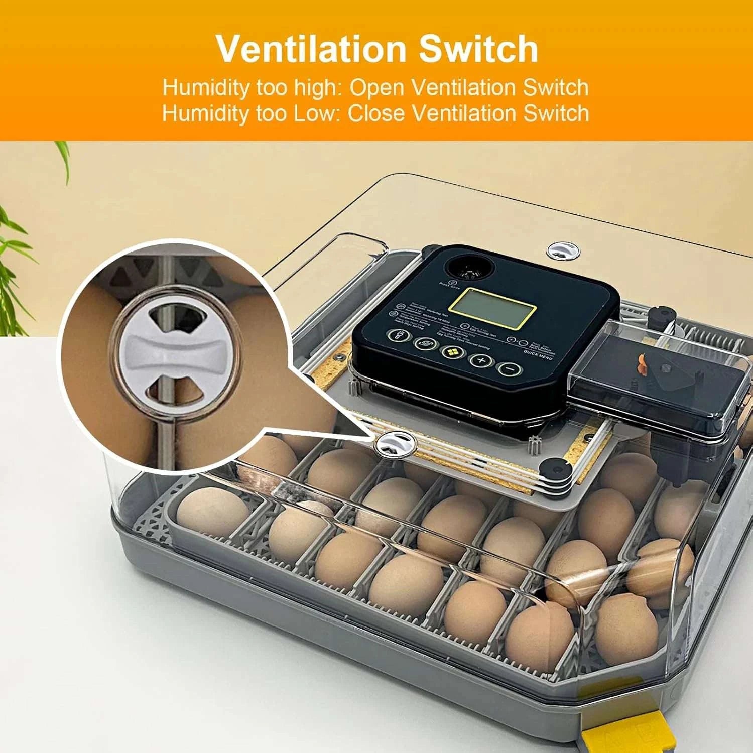 48 Egg Incubator with Auto Temperature & Humidity Control-United States
