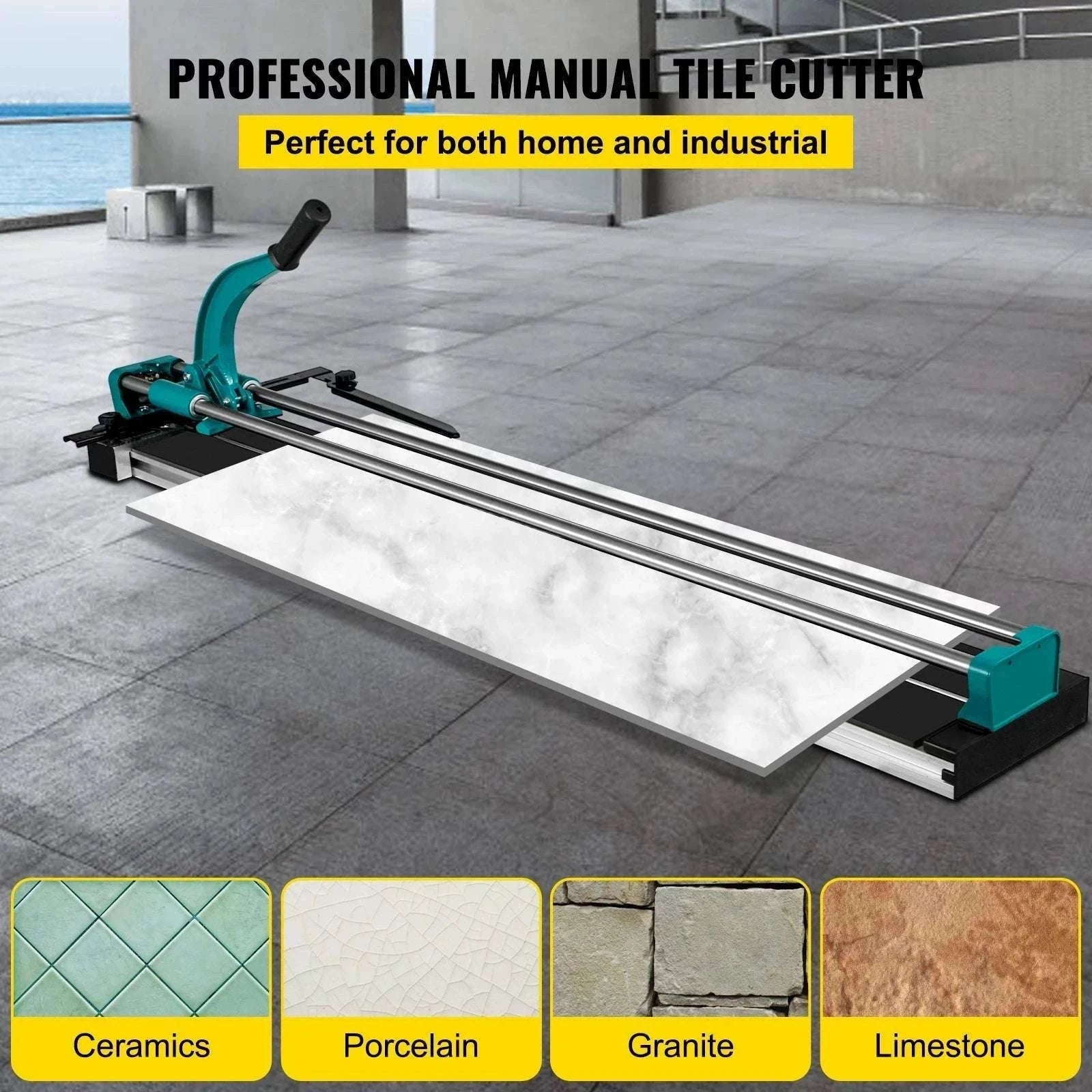 48 Inch Manual Tile Cutter with Laser Guide for Precision Cuts-56 x 8 x 15 in / spain