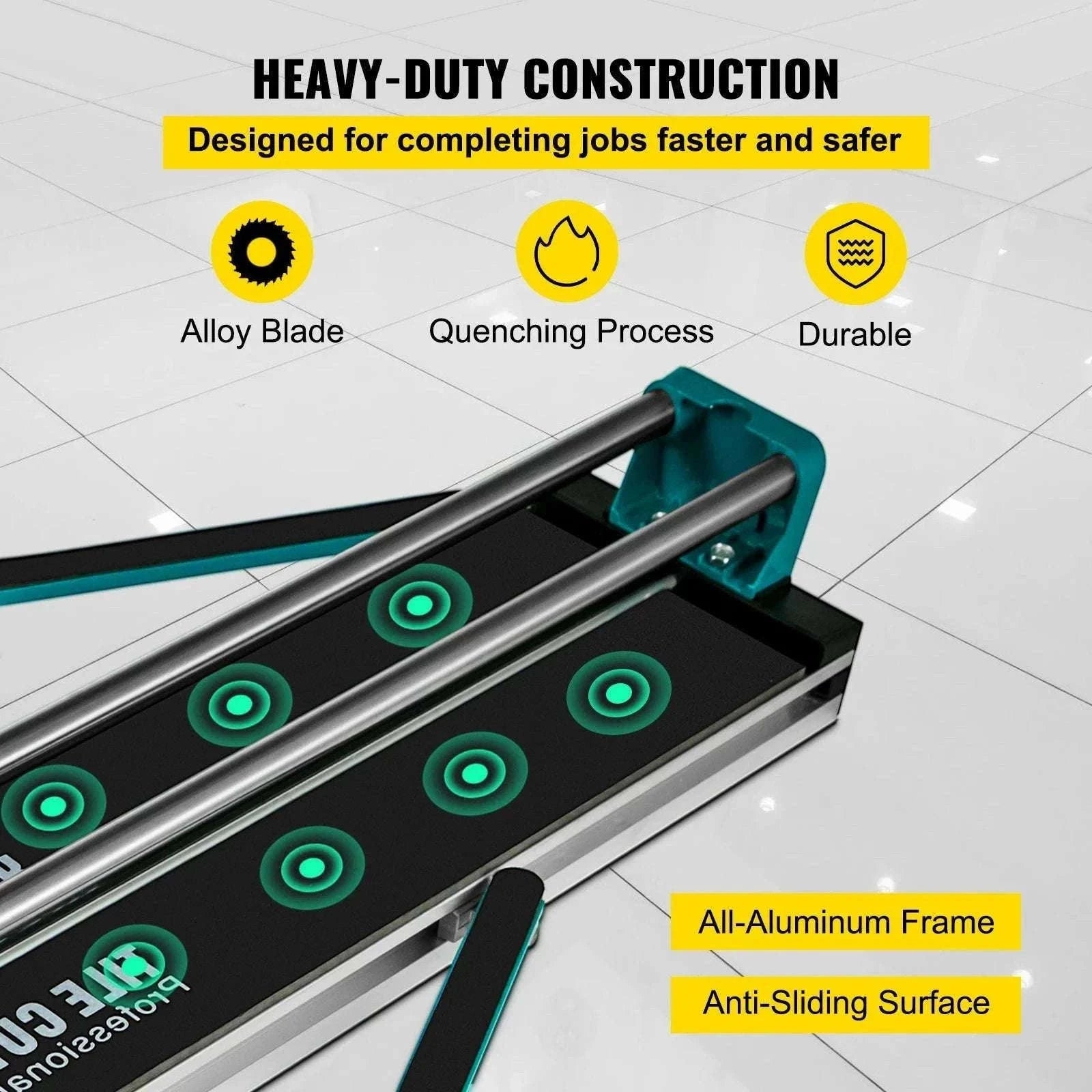 48 Inch Manual Tile Cutter with Laser Guide for Precision Cuts-56 x 8 x 15 in / spain